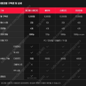 티빙 베이직 1년