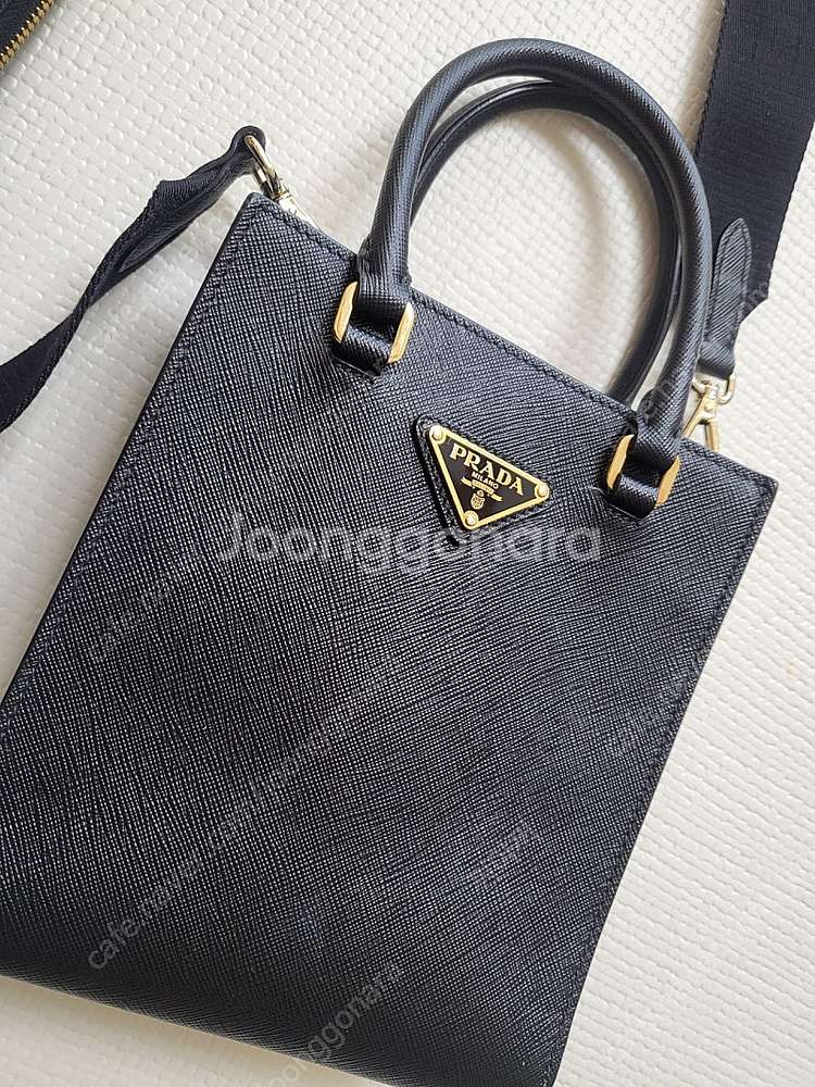 프라다 사피아노 토드백 블랙--0