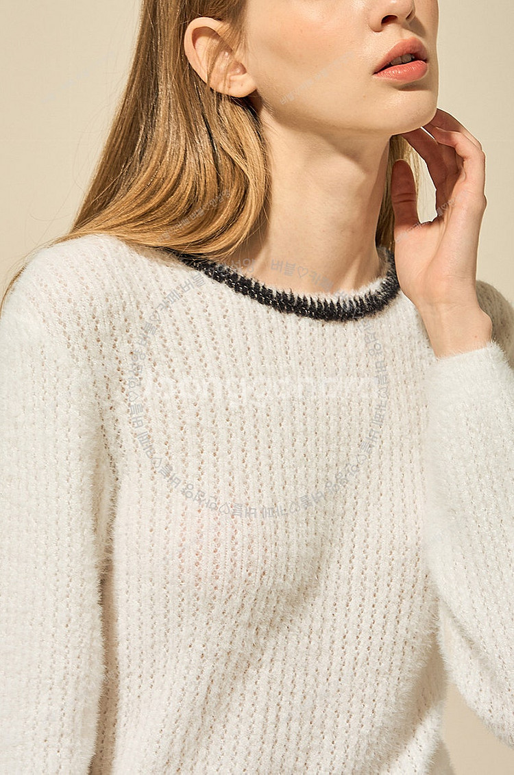 랑방 부클레 니트 새제품--1