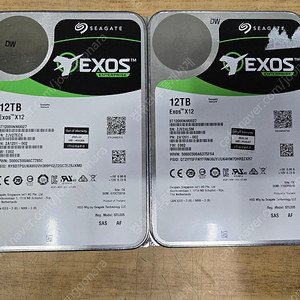 시게이트 EXOS , SAS HDD 12TB 판매합니다.