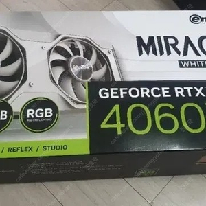 그래픽카드 이엠텍 지포스 RTX 4060 Ti MIRACLE WHITE D6 8GB 판매