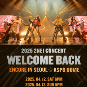 4/12,13 2NE1(투애니원) 서울 앙코르 콘서트 VIP F3구역 단석 양도 합니다. (안전거래가능)