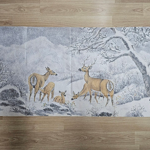 덕산 표종만 덕산스님 설록도 한국화 동양화135x66cm