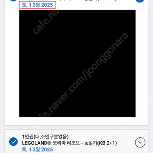 레고랜드 (2025년 3월 1일자 사용가능) e-티켓 1매