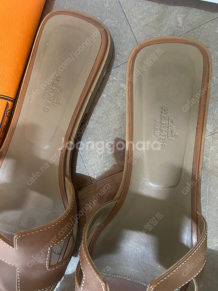 에르메스 오란39싸이즈 정품+인보이스,박스,더스트,쇼핑--8