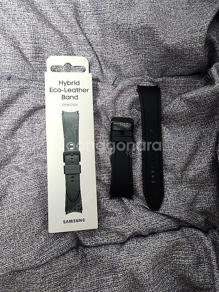 갤럭시워치6 하이브리드비건레더스트랩 블랙(M/L)--0