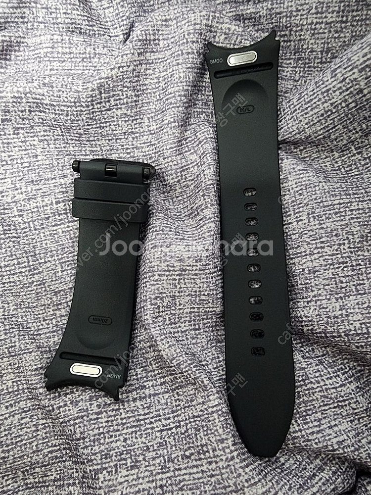 갤럭시워치6 하이브리드비건레더스트랩 블랙(M/L)--1