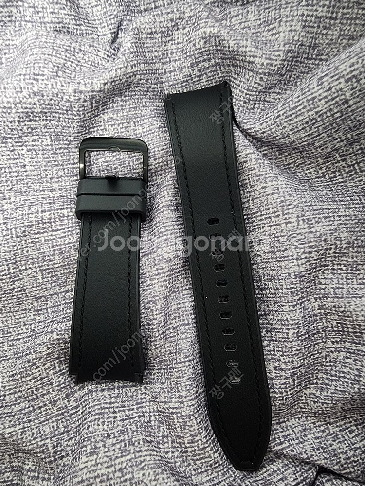 갤럭시워치6 하이브리드비건레더스트랩 블랙(M/L)--2