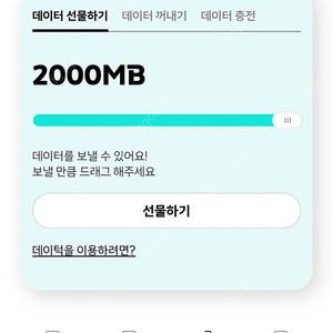 KT데이터 2기가 팝니다