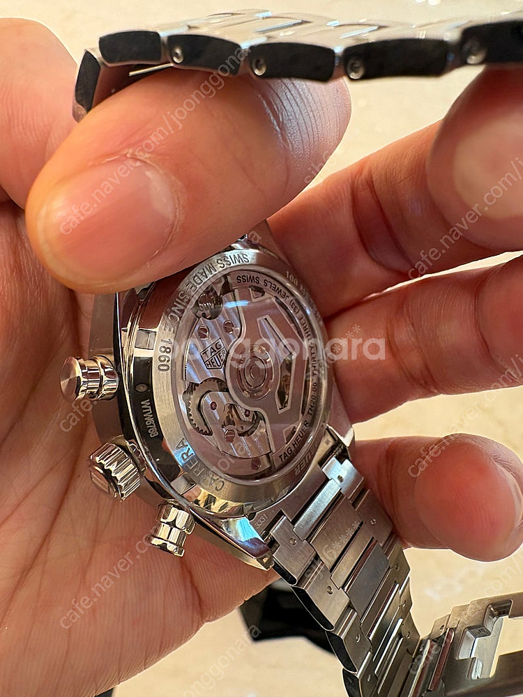 태그호이어 까레라 크로노그래프 글라스 박스 39mm 청--8