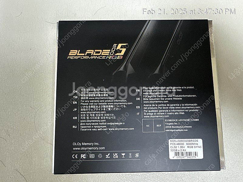 ddr5 oloy 64gb(32gx2) 6000 cl3...--0