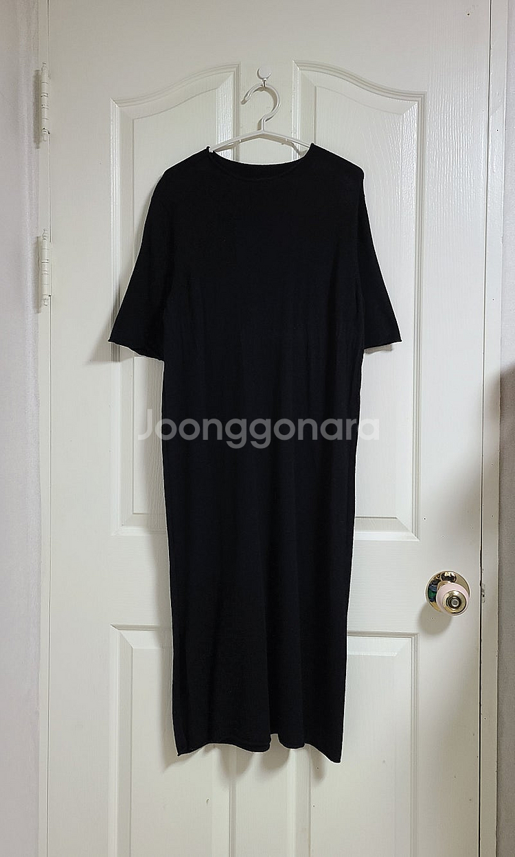 wish list 퍼 가디건+Mollygo 울 원단 반팔 롱 원피스 투피스 코디세트--3