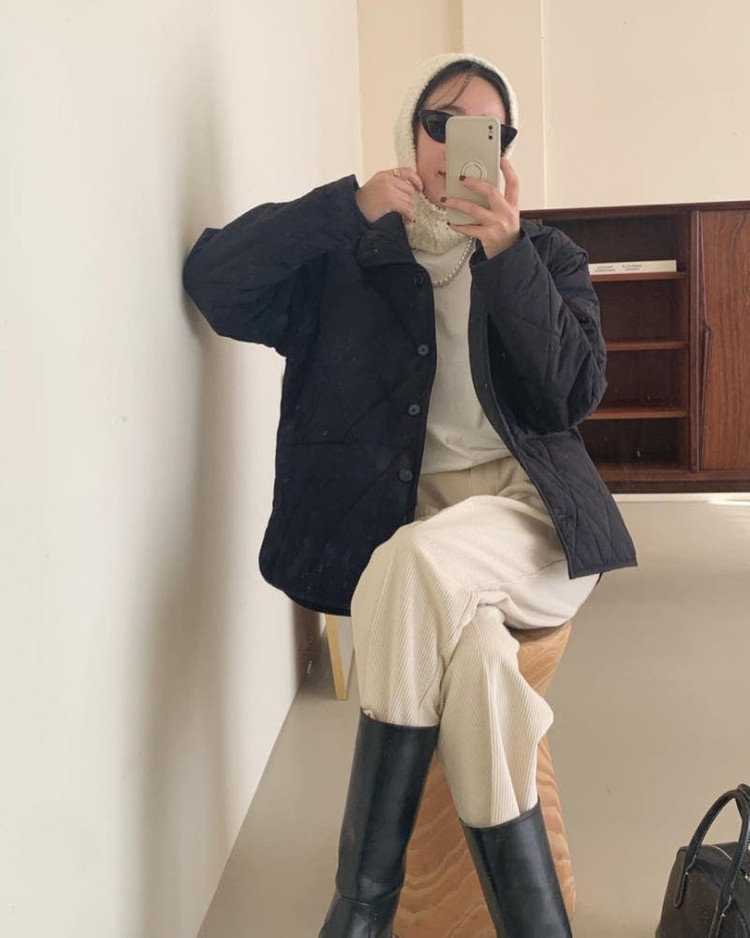 [새상품]런던레이스 퀼팅점퍼 정가8만대 반값급처 깔깔이패딩 간절기패딩 봄패딩 봄아우터 96place,리브레,코즈캣,... 이미지