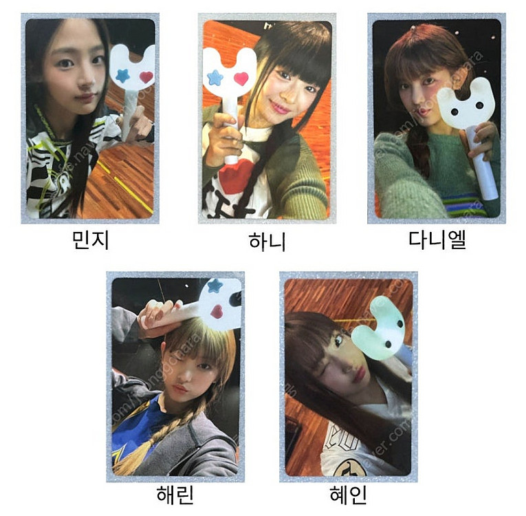 [새상품]뉴진스 응원봉 빙키봉 포토카드 포카 전원 일괄--0