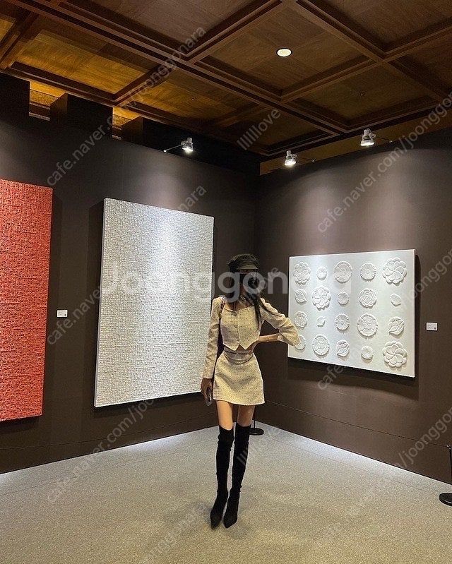 Vy스튜디오 크림 소다칩 트위드 세트 새상품🤍 라비수 ...--6