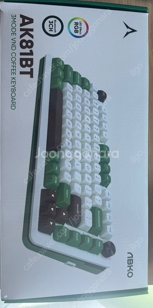 앱코 AK81BT 그린 커피 키보드 팝니다--0