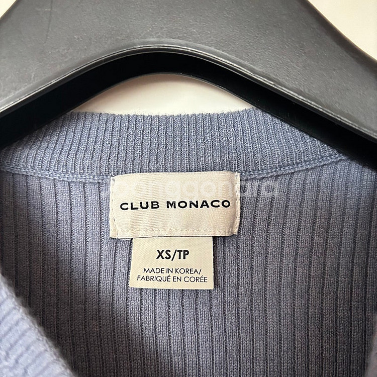 클럽모나코 20년 소라색 울100% 니트 스웨터 올드머니룩 드뮤어룩 출근룩결혼식--2