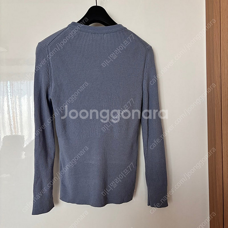 클럽모나코 20년 소라색 울100% 니트 스웨터 올드머니룩 드뮤어룩 출근룩결혼식--4