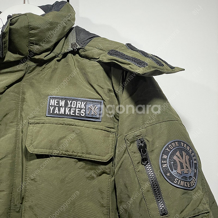 MLB 야상 패딩 덕다운 카키 95 남성용--1