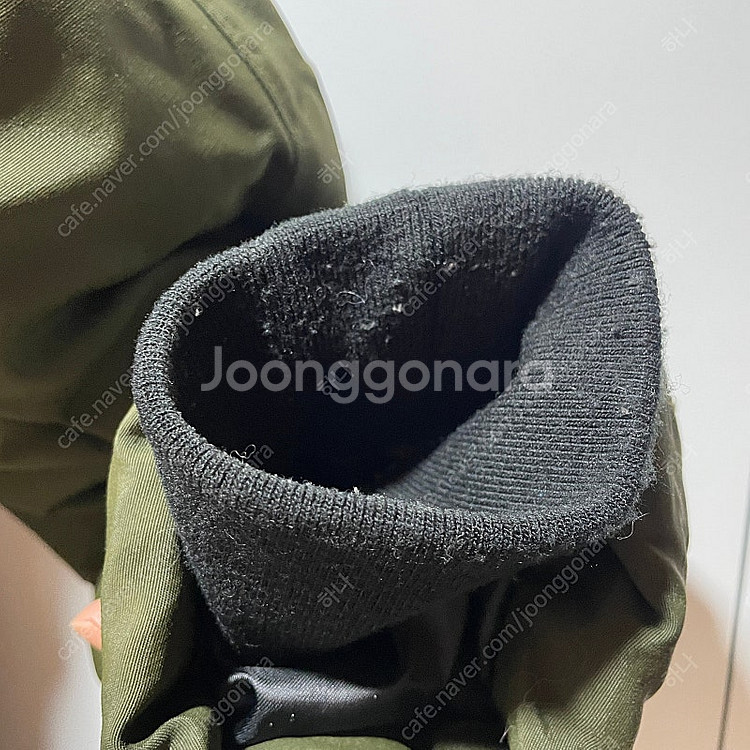 MLB 야상 패딩 덕다운 카키 95 남성용--6