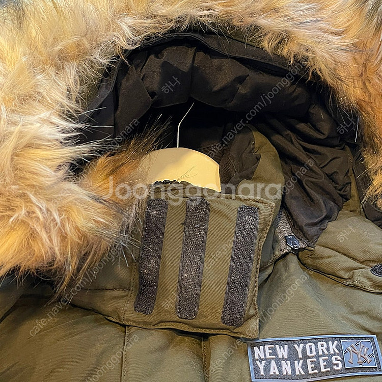 MLB 야상 패딩 덕다운 카키 95 남성용--7