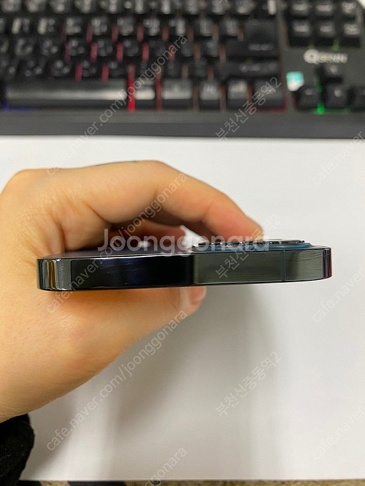 197611 아이폰12프로 블루 외관깔끔 256GB 무...--3