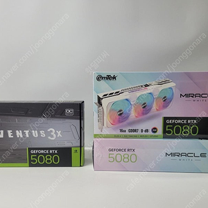 (새제품)이엠텍 지포스 RTX 5080 MIRACLE WHITE D7 16GB (반본체랑 세트 구매만 가능/개별구입불가)