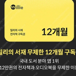 밀리의서재 12개월