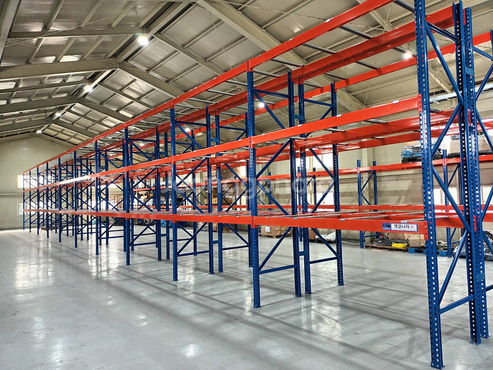 중고 파렛트랙 타이빔형 파레트랙 빠레트랙 파렛트 셀프랙 철제선반--4