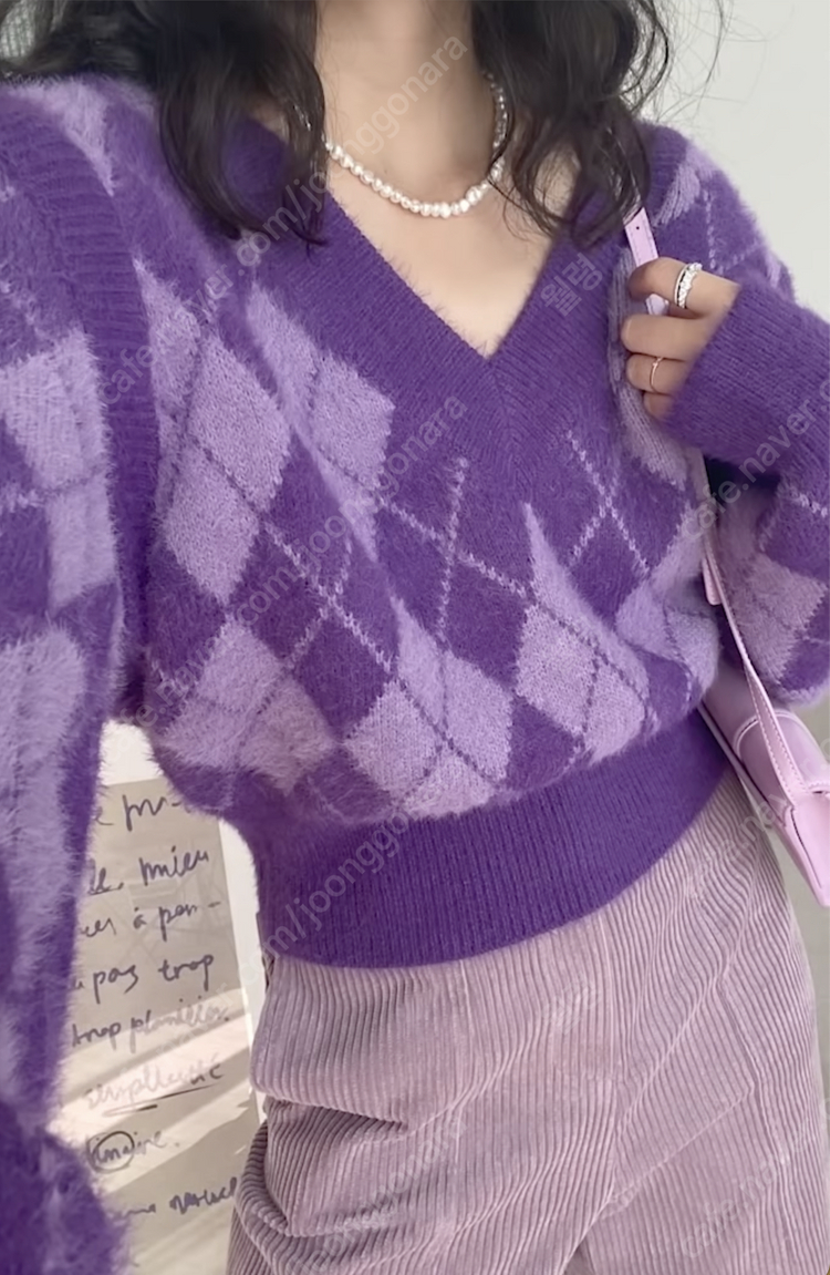 [ 보카바카 (VOCAVACA) ] 아가일 투웨이 니트 (미착용 새제품) 이미지