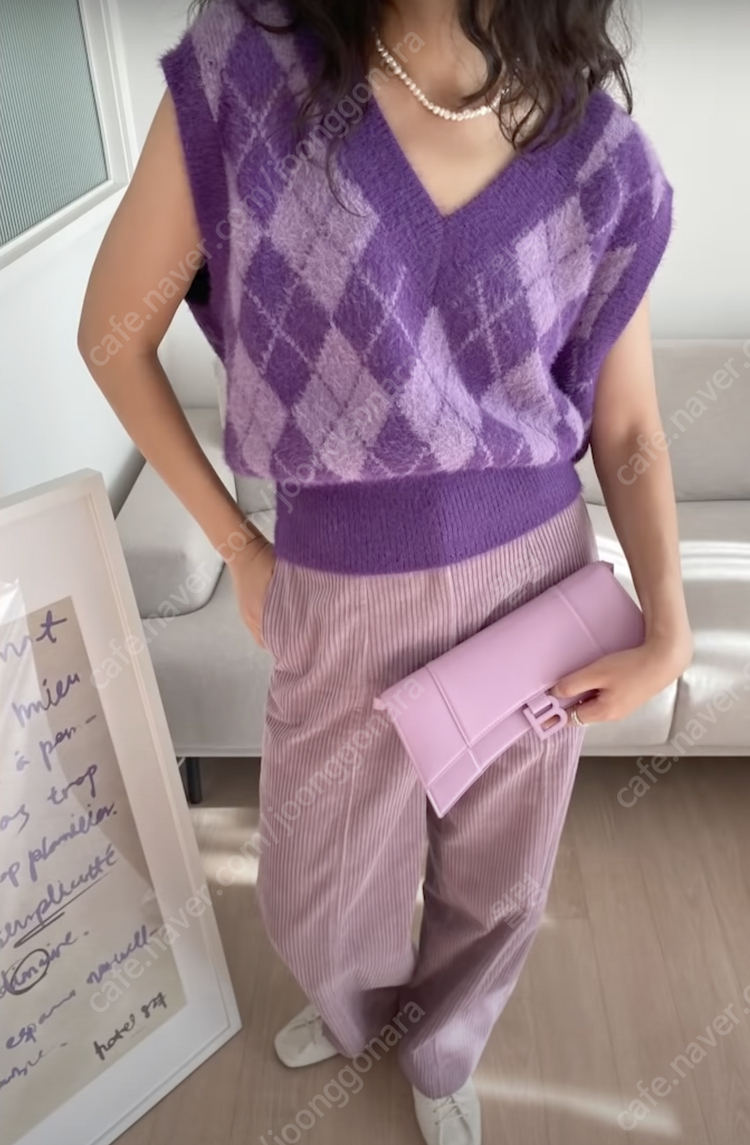 [ 보카바카 (VOCAVACA) ] 아가일 투웨이 니트 (미착용 새제품) 이미지