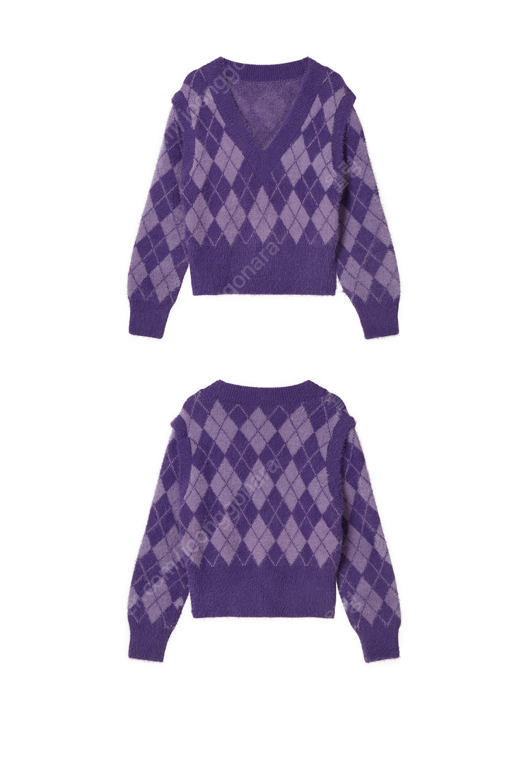 [ 보카바카 (VOCAVACA) ] 아가일 투웨이 니트 (미착용 새제품) 이미지