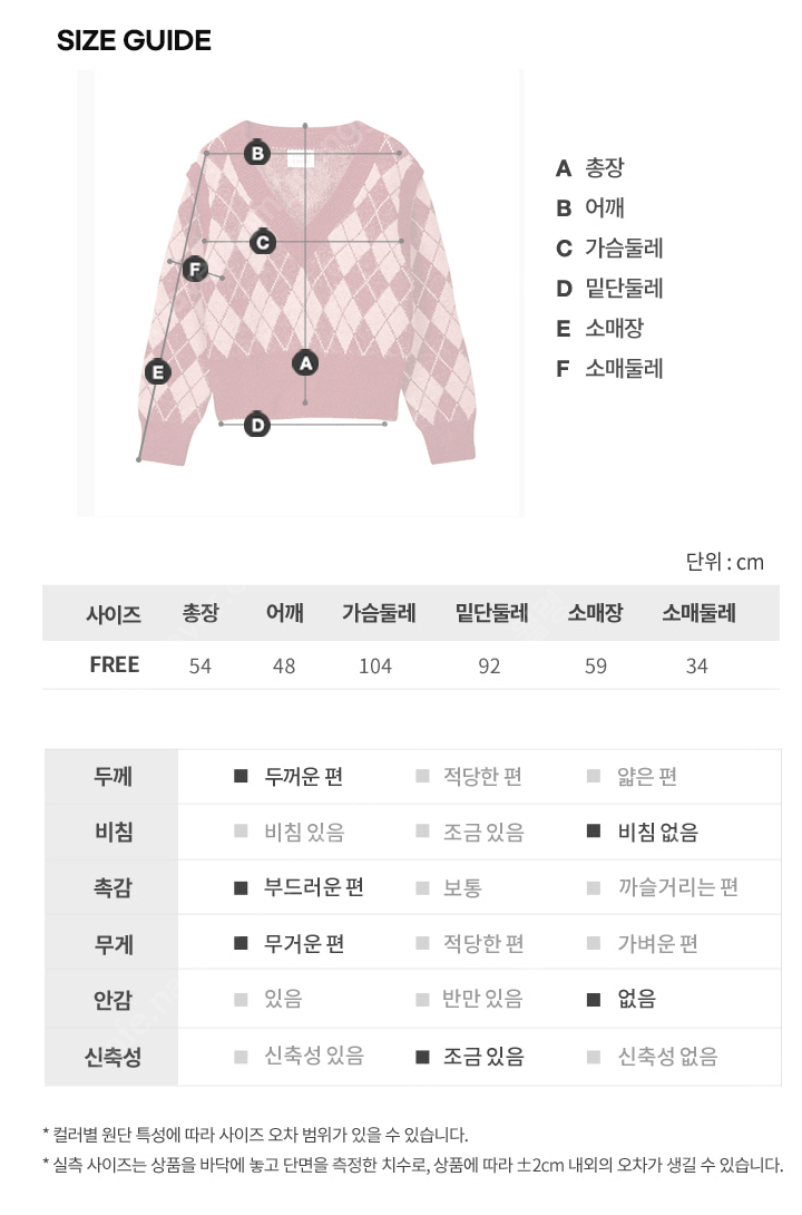 [ 보카바카 (VOCAVACA) ] 아가일 투웨이 니트 (미착용 새제품) 이미지