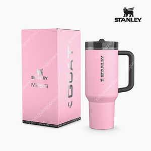 [MESSI X STANLEY] 퀜처 프로투어 플립 스트로 텀블러 1.18L 메시 고트 핑크 메시스티커 + 스트로우 브러쉬 포함 미개봉새상품 팔아요 ​