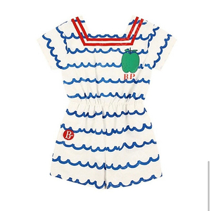 [새상품] 베베드피노 애플 웨이브 스트라이프 플레이수트 110