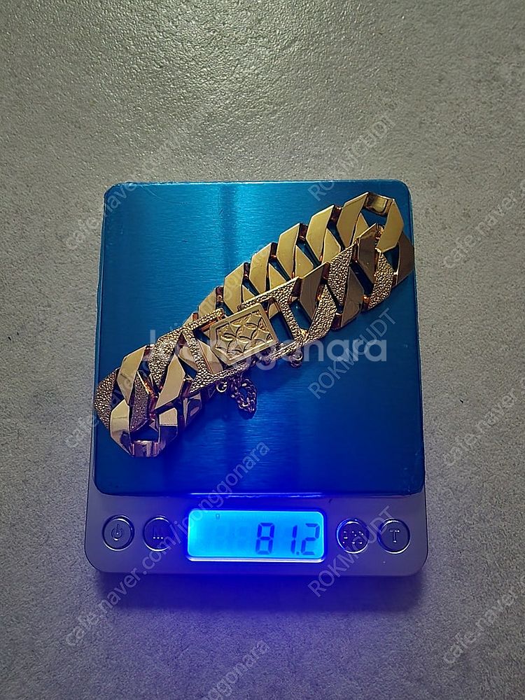 24k 팔각 체인 금팔찌 도금 패션 팔찌 30돈크기 2...--2