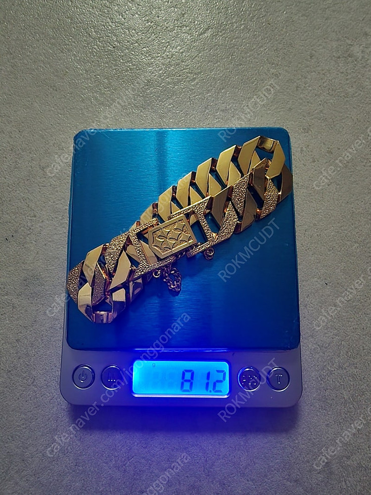 24k 팔각 체인 금팔찌 도금 패션 팔찌 30돈크기 이미지