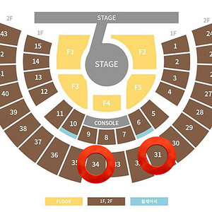 [최고명당] 아이브 콘서트 31구역, 34구역 2연석 양도