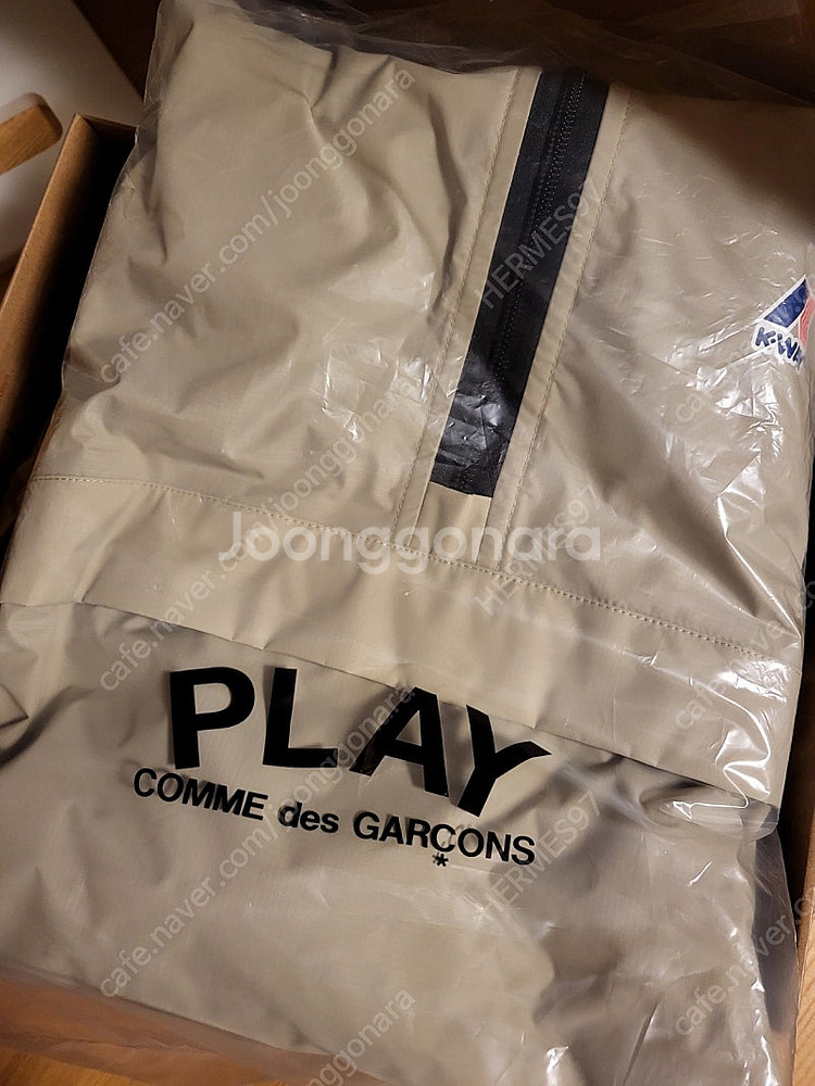 꼼데가르송 까웨 하프집업 아노락 베이지--9