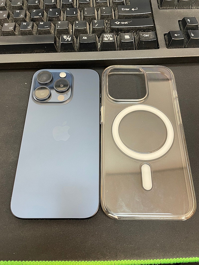 아이폰15프로 블루 128GB 배터리89% 상태좋은 중...--0