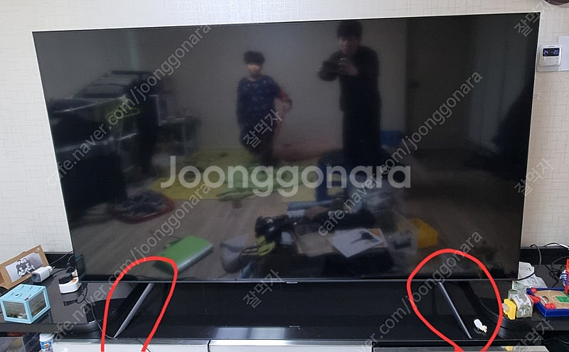 삼성 82인치 티비 스탠드 거치대 다리 (KU82UT8...--0