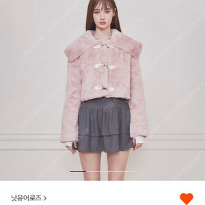 낫유어로즈 핑크 퍼 자켓 Bebe sailor fur jacket (Pink)