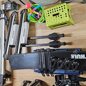 툴레 레일형 기본바시스템+윈드가드. 자전거2대분.스키보드4세트분. 긴자재상차용 캐리어 패키지