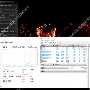 AMD 5950X + ASUS B550-PRO + RAM 32 (16*2) 택53/직52