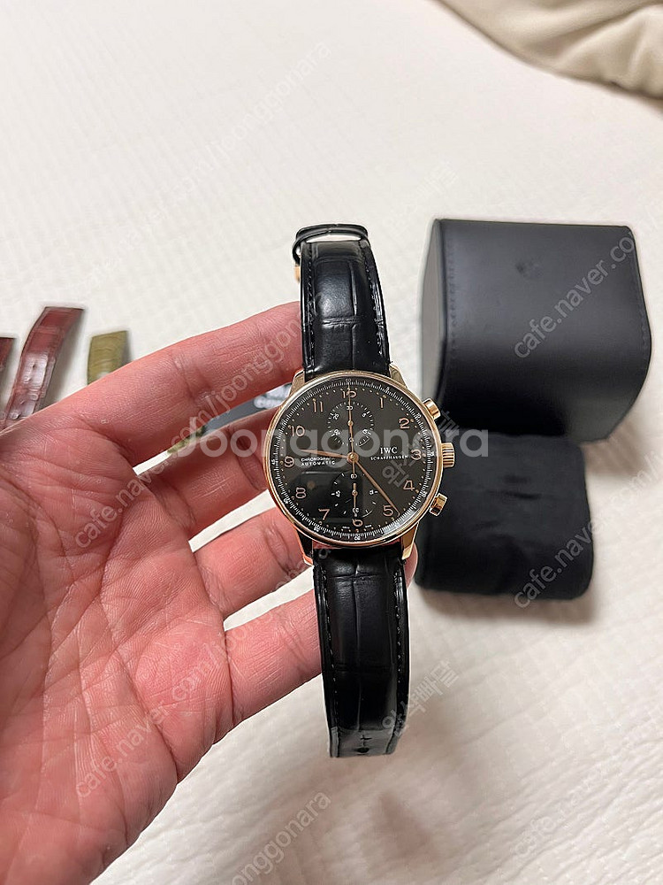 IWC 포르투기즈 로즈골드 검판 금통--0