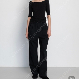 le17september back buckle wide pants