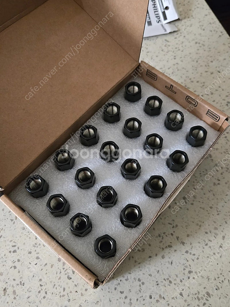 [미사용] 17mm 저탄소강 네오테크 오픈형 휠너트 블...--3