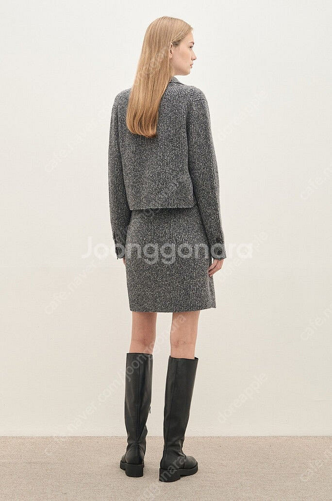 한섬 더캐시미어[셋업]캐시미어블렌드 멜란지니트 셋업 택포56(정상139)--1