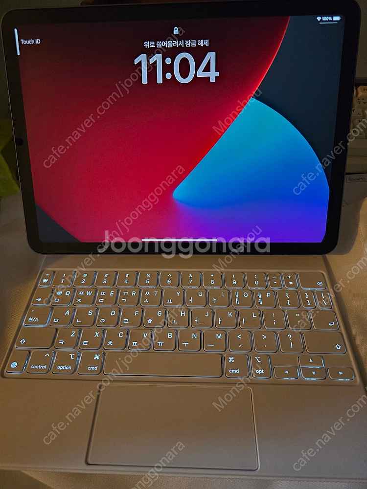 아이패드 에어 5, 256GB 퍼플, 정품 매직키보드,...--0