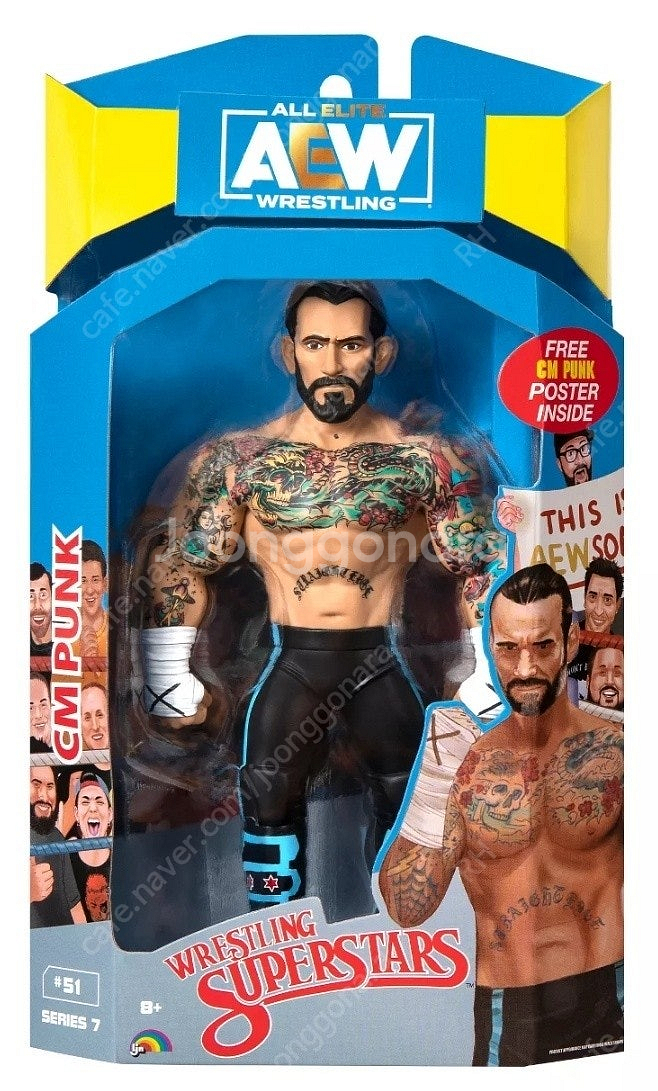 미개봉 WWE AEW 레슬링 피규어 cm펑크 팝니다.--0